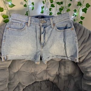 Light Wash Denim Mom Shorts